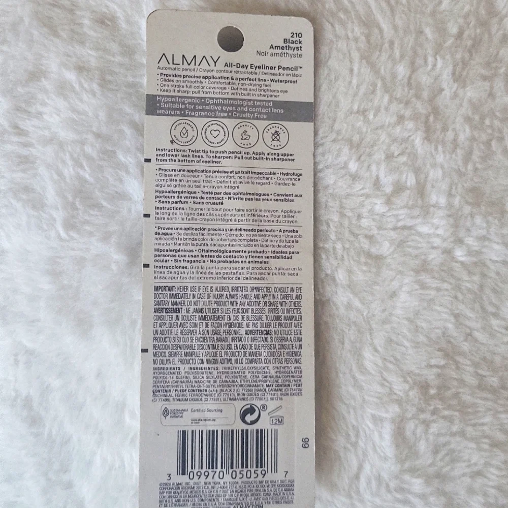 Almay Black Waterproof Eyeliner Pencil